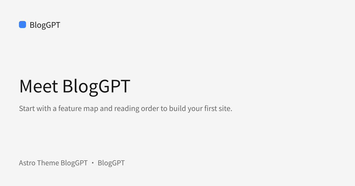 Share cover: Meet BlogGPT